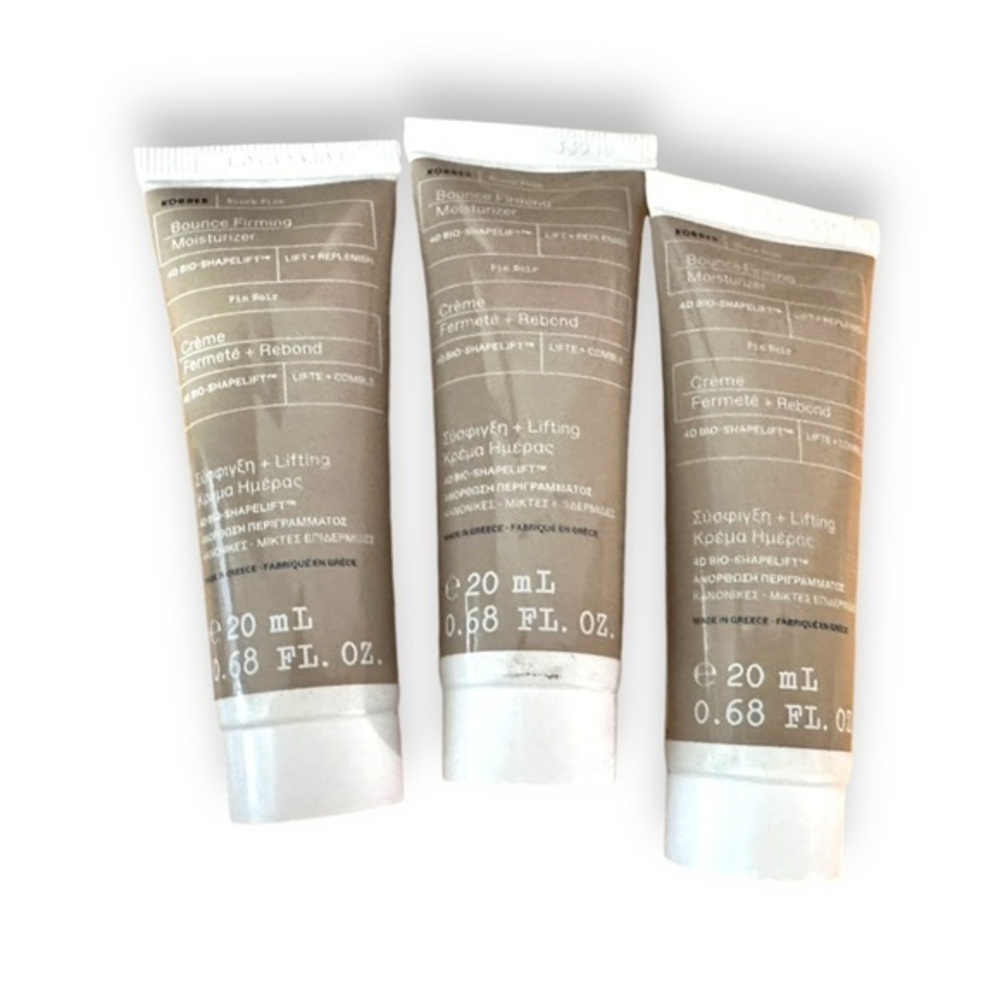 🆕 NWT Korres Black Pine Bounce Firming Moisturizer 3 x 20ml 60ml 2oz